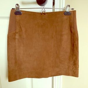 Camel suede BCBG Maxazria miniskirt